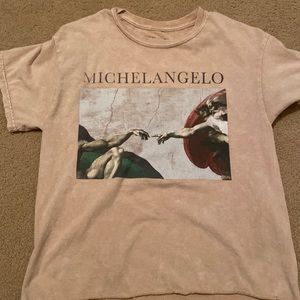 somewhat cropped shirt